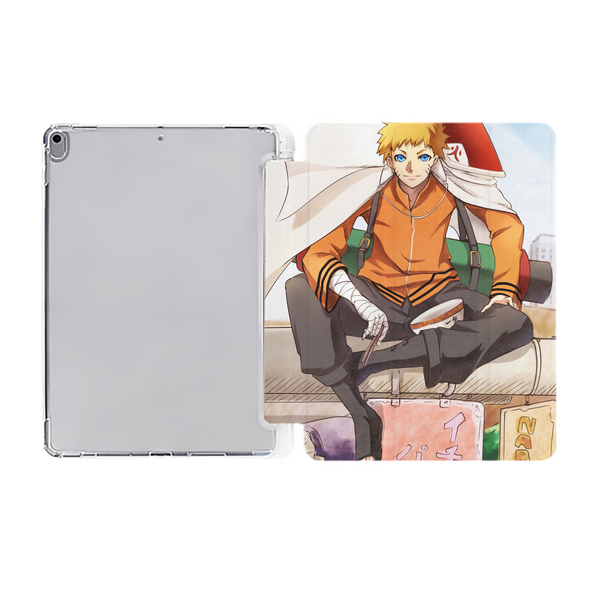 （画像用） NARUTO -ナルト- NARUTO -ナルト- 疾風伝 IPad ケース ペン収納付き 三つ折りスタンド PUレザー×シリコン 対応機種9.5/10.5/10.9インチ